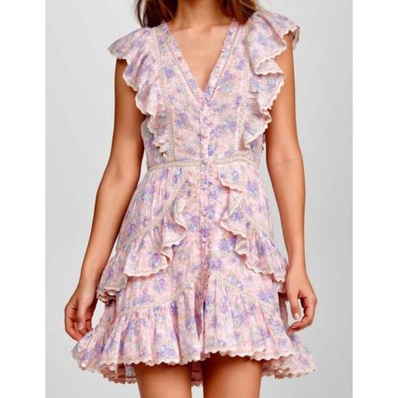 LoveShackFancy Dresses & Skirts - LoveShackFancy Dress India Pink Garden Size Small Cottagecore Coquette Regency